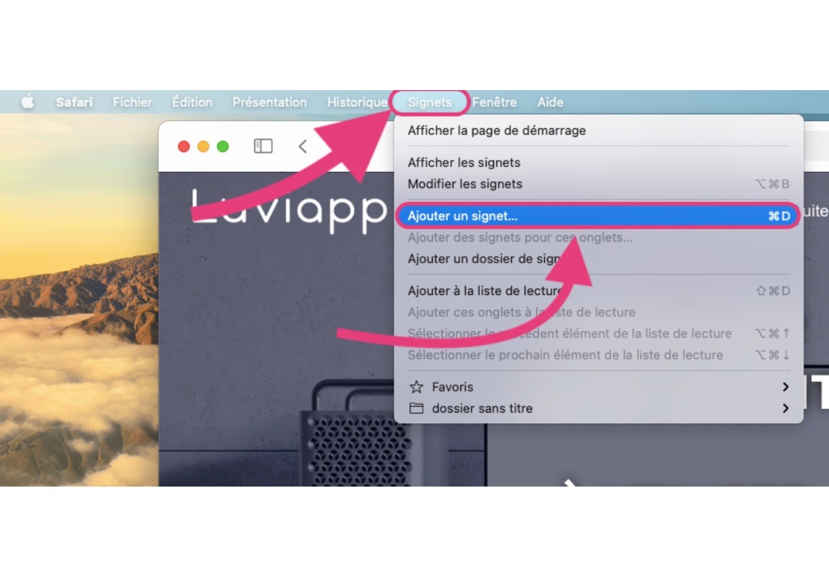 ajouter un favori safari mac