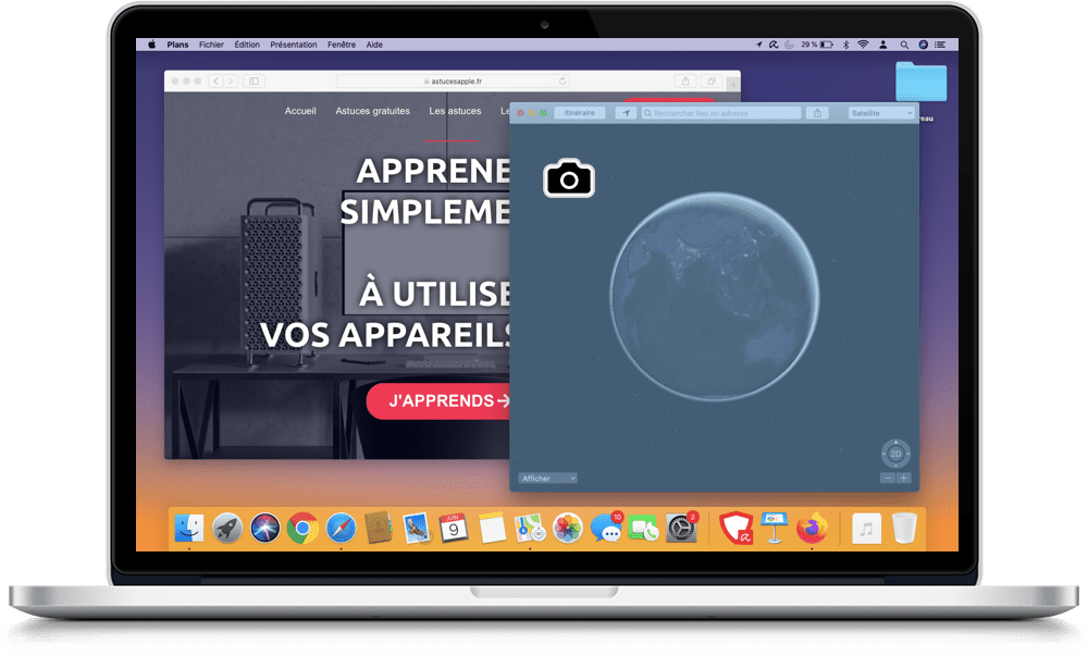 Capture d'écran sur Mac fenêtre d'application