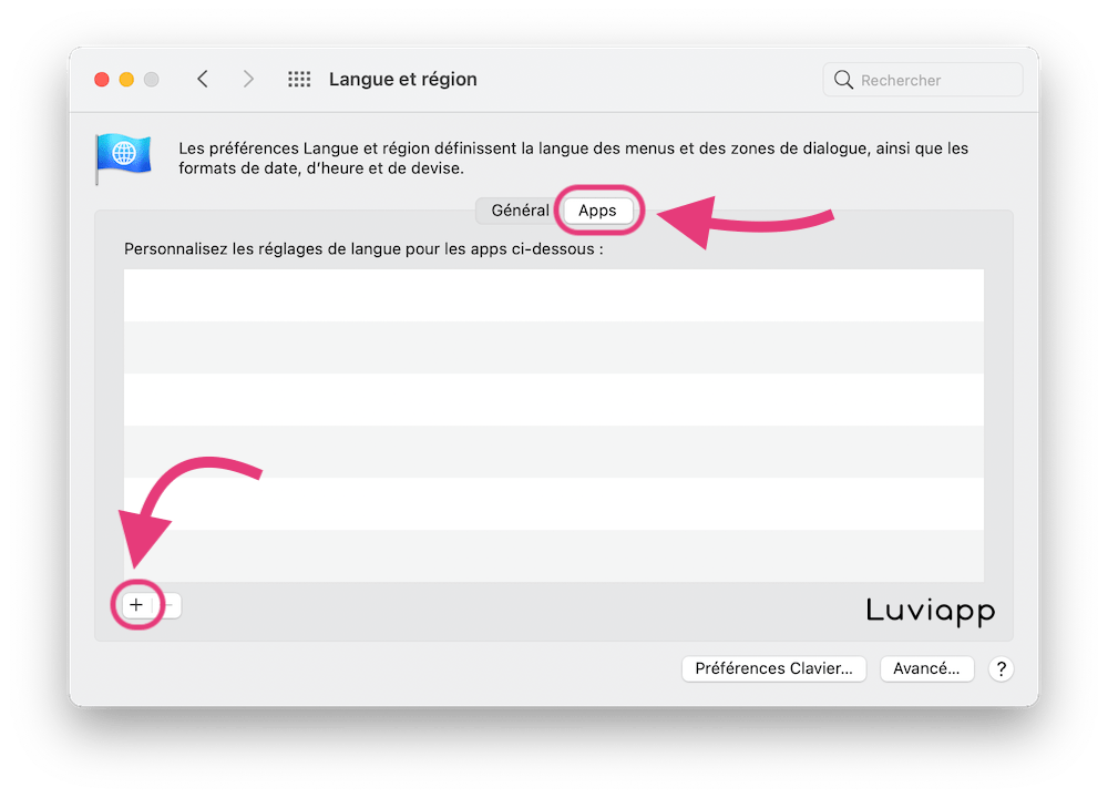 Changer la langue d'une application sur Mac
