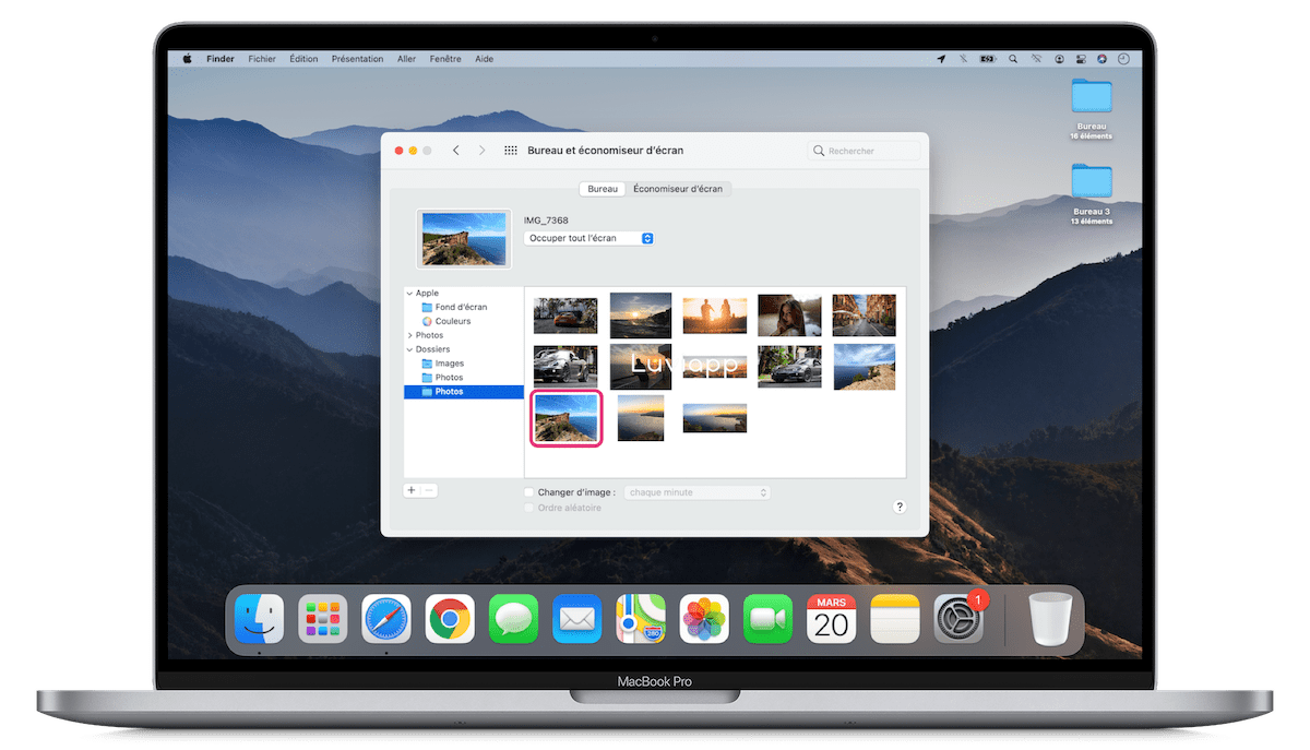 Comment changer image de bureau sur Mac