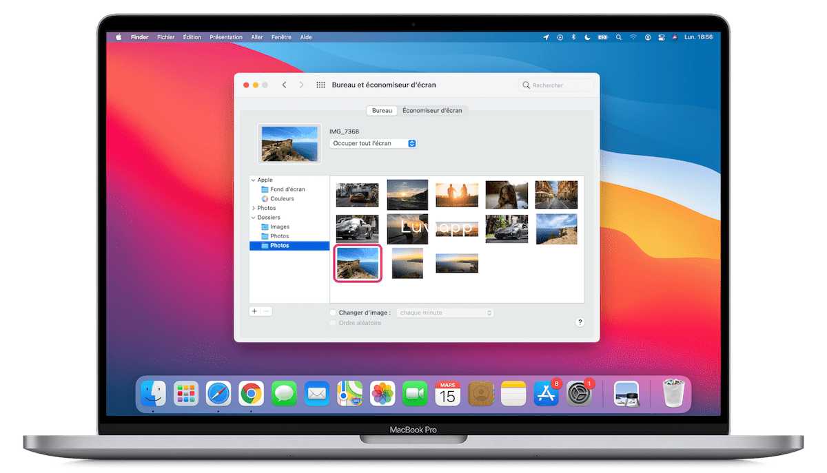 Comment modifier fond d'écran macOS