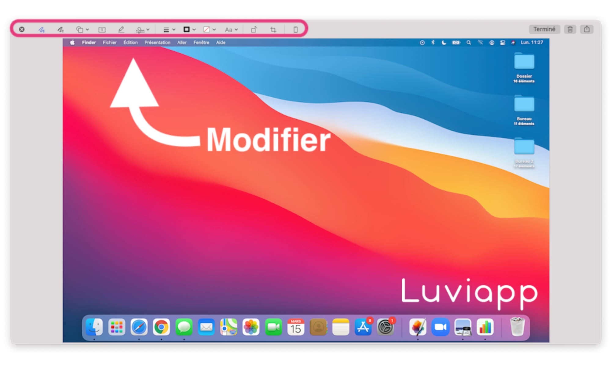 Comment modifier une capture d'écran sur Mac