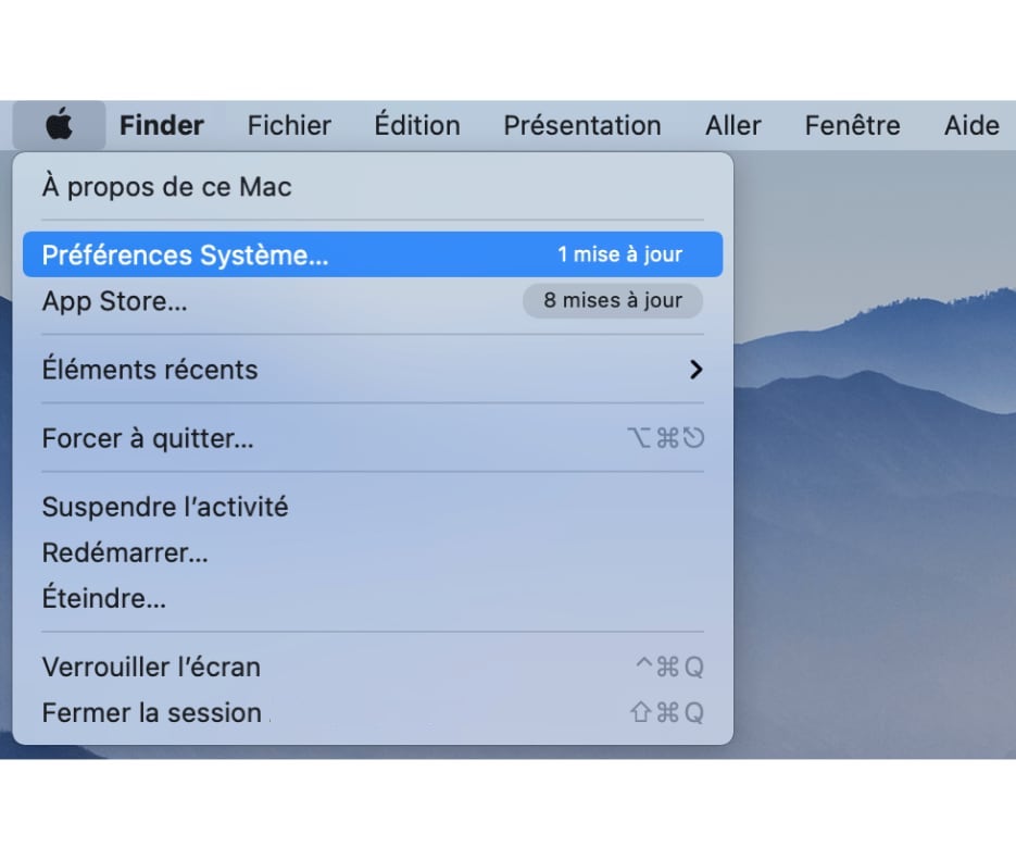 Comment ouvrir les Préférence Système sur Mac