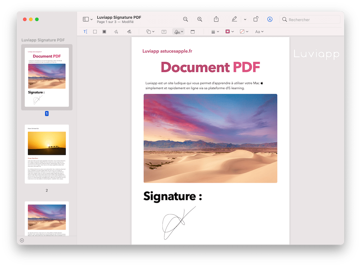 Comment signer un document PDF avec un Mac