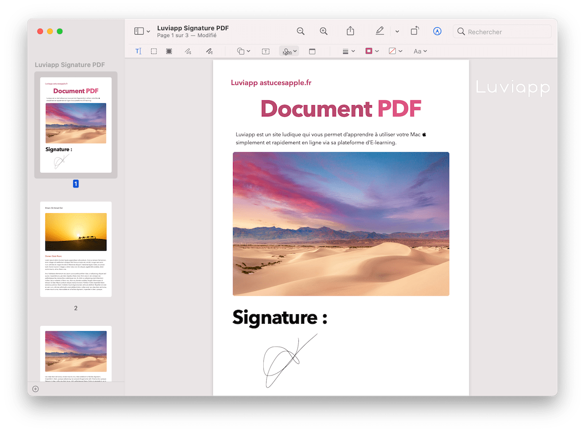 Comment signer un PDF sur Mac avec son Trackpad ? - Luviapp