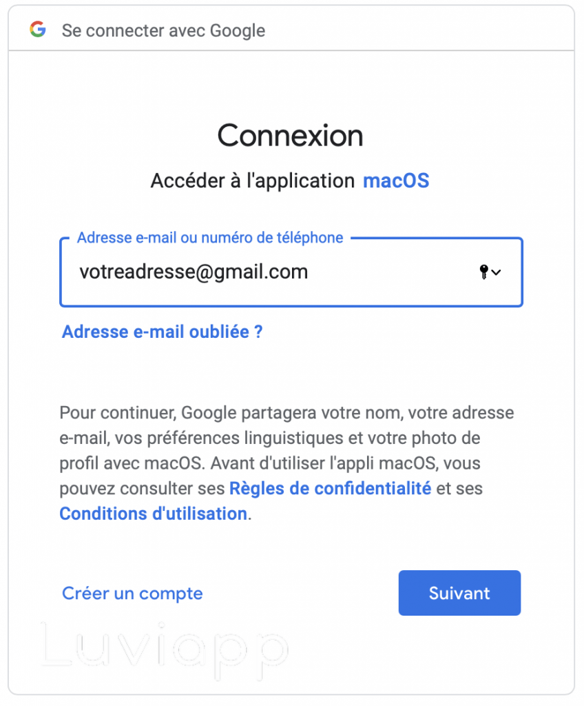 Configuration gmail adresse mail Mac