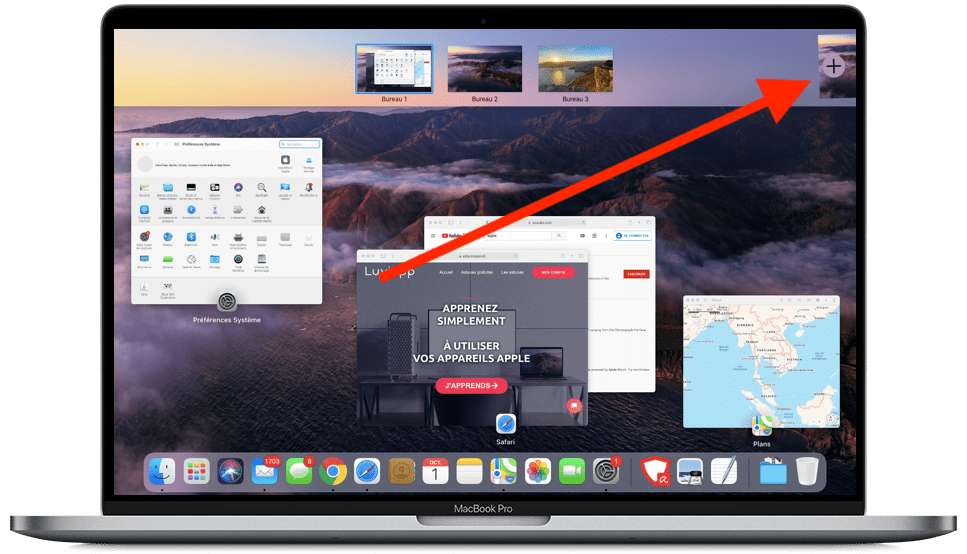 Comment ajouter des bureaux sur Mac