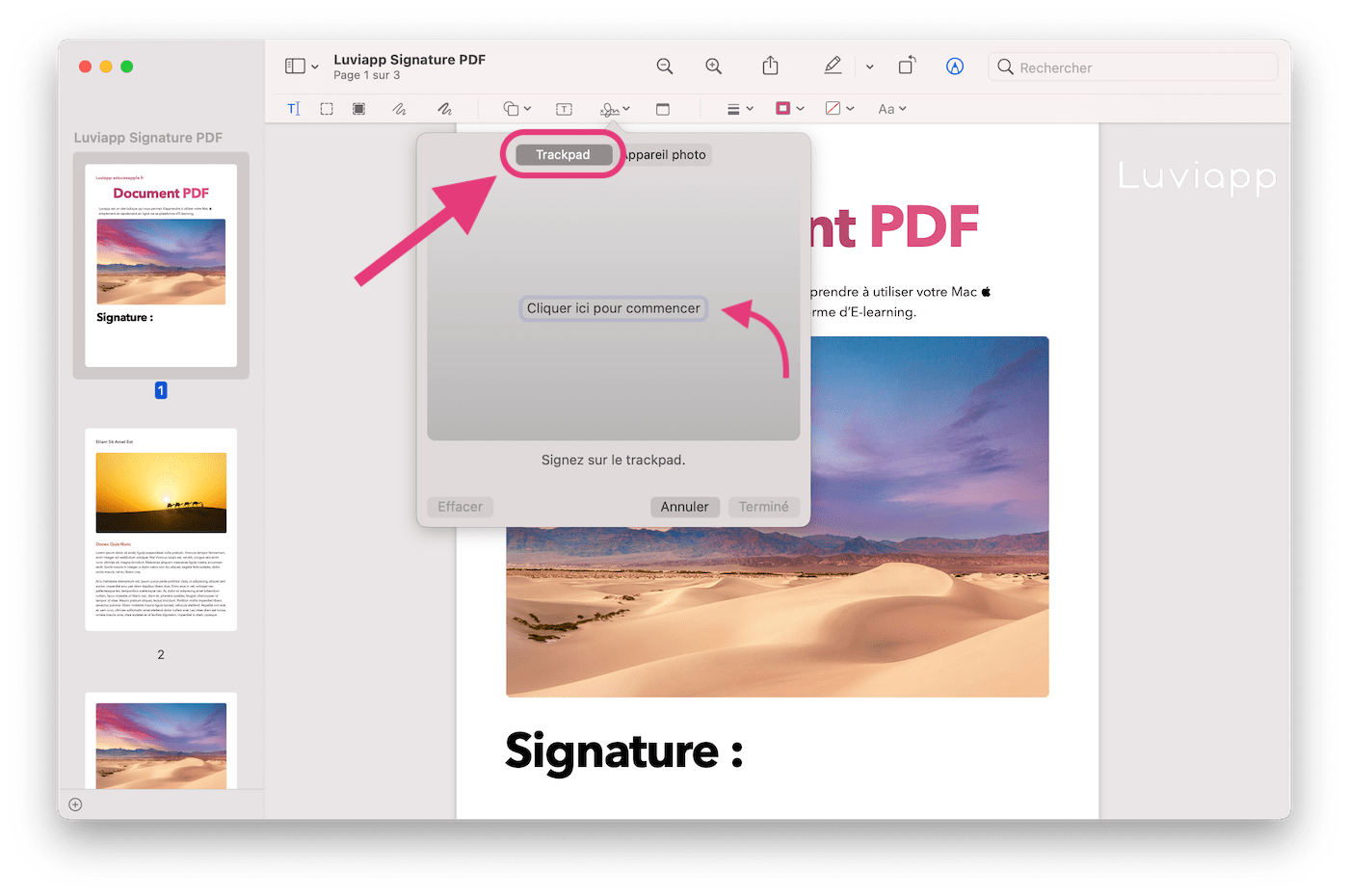 Comment signer un PDF sur Mac avec son Trackpad ? - Luviapp