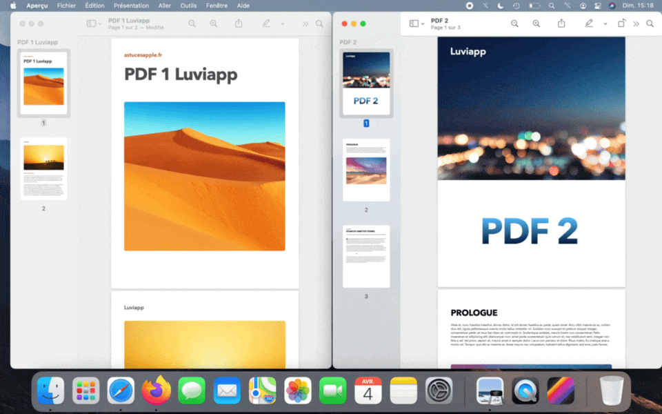 Comment fusionner fichier PDF Mac