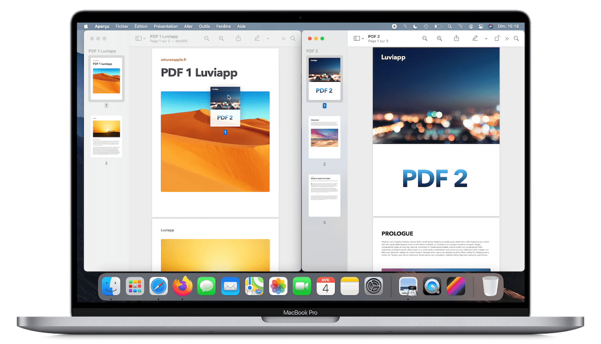 Macbook Pro Air fusionner pdf Mac