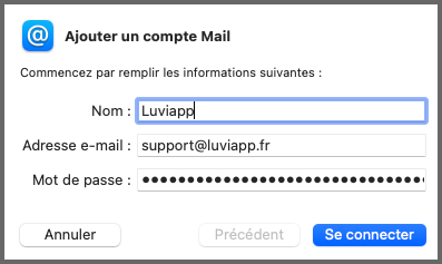 Identifiants mail ovh apple mail mac